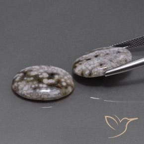 Gemme di Diaspro Multicolore naturale da 19.92 ct, Ovale, Opaco