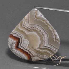 39.03ct Naturale Multicolore Diaspro, Forma a pera, Opaco