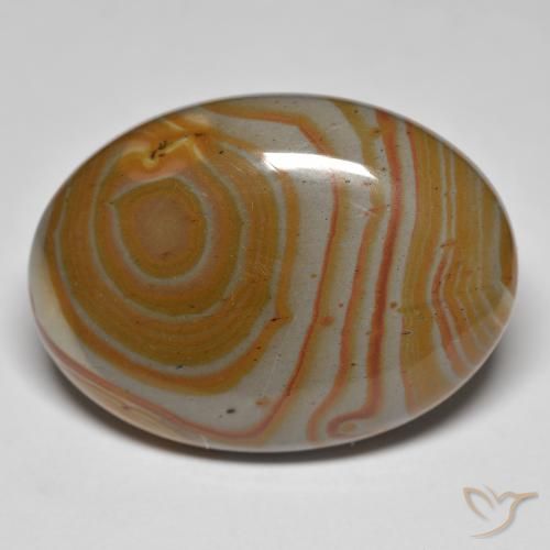 Diaspro Multicolore naturale da 34.64 ct, Ovale, Opaco