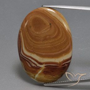 21.59ct Naturale Multicolore Diaspro, Ovale, Opaco