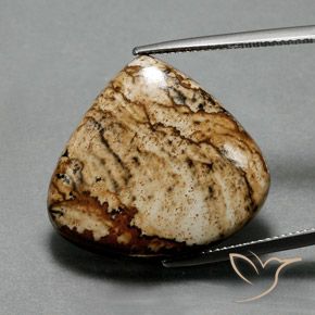 24.75ct Naturale Multicolore Diaspro, Forma a pera, Opaco
