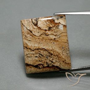 32.75ct Naturale Multicolore Diaspro, Taglio a baguette, Opaco