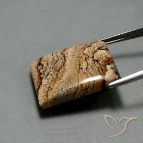 Diaspro Multicolore naturale da 32.75 ct, Taglio a baguette, Opaco