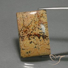 25.27ct Naturale Multicolore Diaspro, Taglio a baguette, Opaco