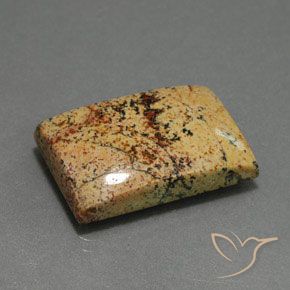 Diaspro Multicolore naturale da 25.27 ct, Taglio a baguette, Opaco