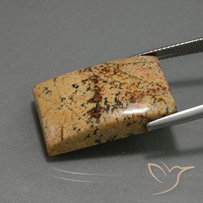 Diaspro Multicolore naturale da 25.27 ct, Taglio a baguette, Opaco