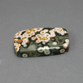 Diaspro naturale multicolore da 18,21 ct, taglio a cuscino, opaco