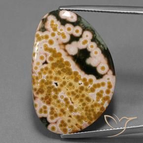 27.10ct Naturale Multicolore Diaspro, Taglio a fantasia, Opaco