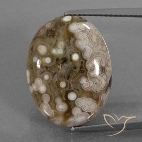 12.50ct Naturale Multicolore Diaspro, Ovale, Opaco