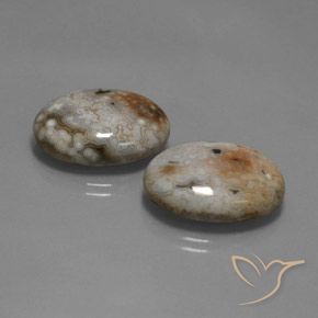 Gemme di Diaspro Multicolore naturale da 26.60 ct, Ovale, Opaco