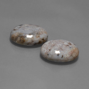 Diaspro naturale multicolore da 28,35 ct, taglio ovale, opaco