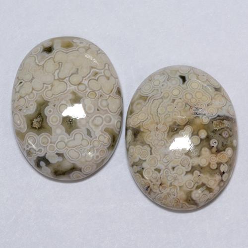 Diaspro naturale multicolore da 22,24 ct, taglio ovale, opaco
