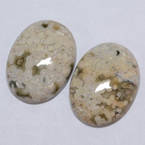 Diaspro naturale multicolore da 22,24 ct, taglio ovale, opaco