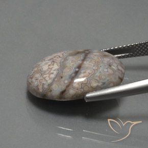 Diaspro Multicolore naturale da 12.39 ct, Ovale, Opaco