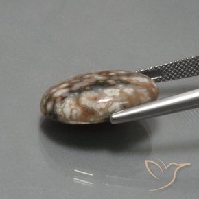 Diaspro Multicolore naturale da 12.87 ct, Ovale, Opaco