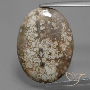 9.07ct Naturale Multicolore Diaspro, Ovale, Opaco