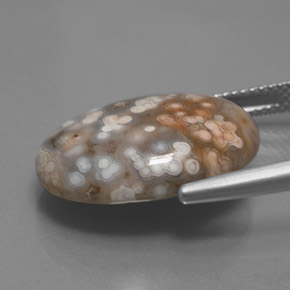 Diaspro Multicolore naturale da 12.17 ct, Taglio ovale, Opaco