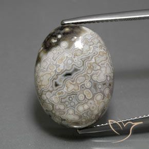 18.17ct Naturale Multicolore Diaspro, Ovale, Opaco