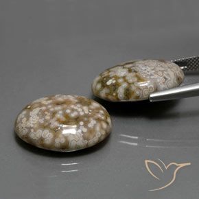 Gemme di Diaspro Multicolore naturale da 25.62 ct, Ovale, Opaco