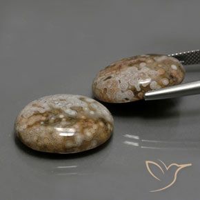 Gemme di Diaspro Multicolore naturale da 26.33 ct, Ovale, Opaco