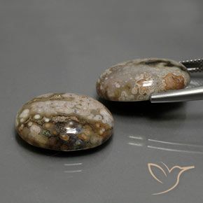 Gemme di Diaspro Multicolore naturale da 25.83 ct, Ovale, Opaco
