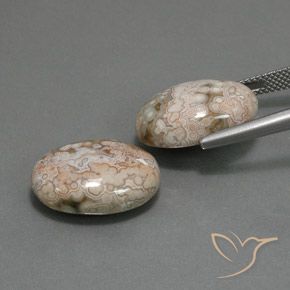 Gemme di Diaspro Multicolore naturale da 21.58 ct, Ovale, Opaco