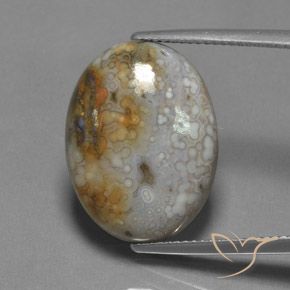 13.45ct Naturale Multicolore Diaspro, Ovale, Opaco