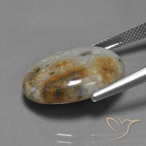 Diaspro Multicolore naturale da 13.45 ct, Ovale, Opaco