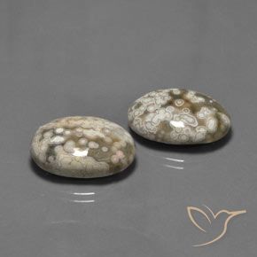 Gemme di Diaspro Multicolore naturale da 26.64 ct, Ovale, Opaco