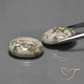 Gemme di Diaspro Multicolore naturale da 26.64 ct, Ovale, Opaco