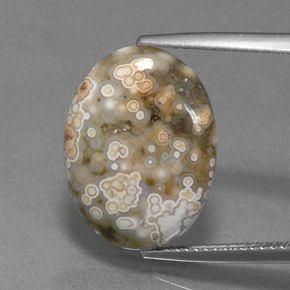 Diaspro multicolore naturale da 7,50 ct, taglio ovale, opaco