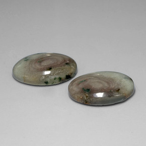 Gemme di Diaspro Multicolore naturale da 34.41 ct, Taglio ovale, Opaco