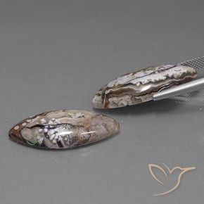 Gemme di Diaspro Multicolore naturale da 29.82 ct, Taglio marquise, Opaco