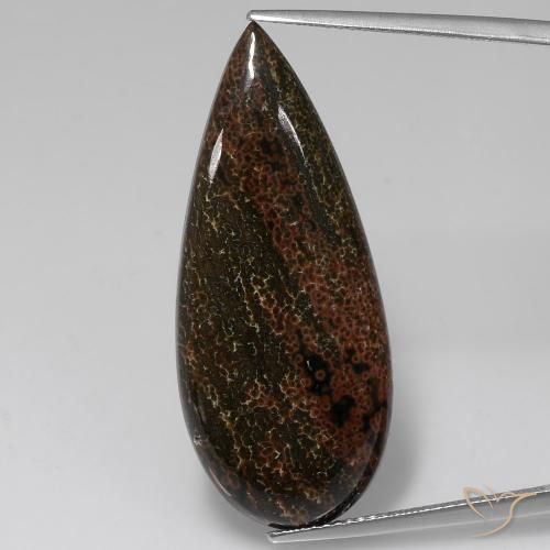 14.50ct Naturale Multicolore Diaspro, Forma a pera, Opaco