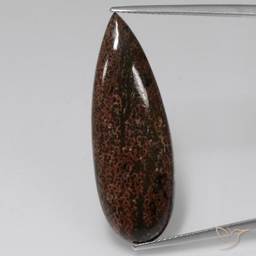 12.43ct Naturale Multicolore Diaspro, Forma a pera, Opaco