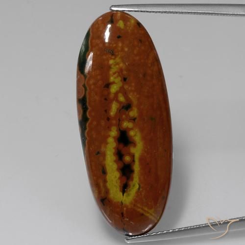 Diaspro Multicolore naturale da 16.54 ct, Ovale, Opaco