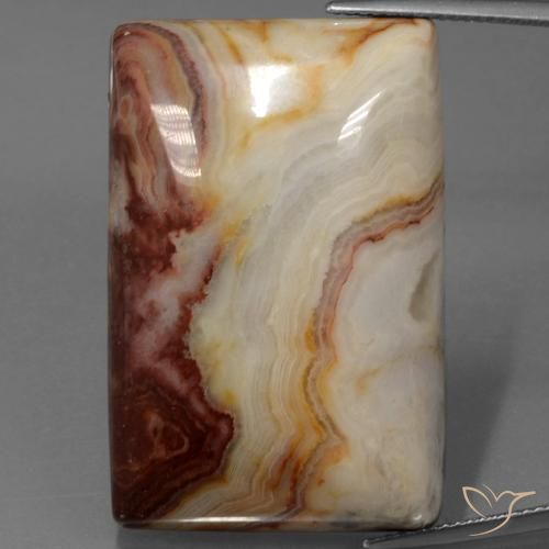 77.71ct Naturale Multicolore Diaspro, Taglio a baguette, Opaco