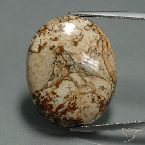 30.15ct Naturale Multicolore Diaspro, Ovale, Opaco