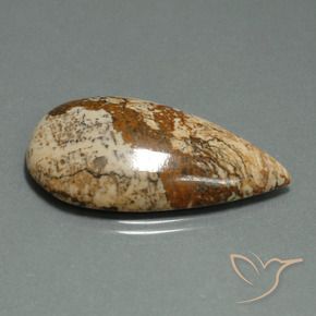 Diaspro Multicolore naturale da 33.42 ct, Forma a pera, Opaco