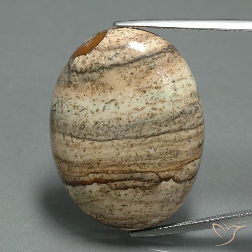 40.60ct Naturale Multicolore Diaspro, Ovale, Opaco