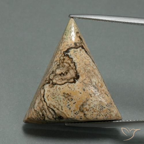 24.08ct Naturale Multicolore Diaspro, Taglio trillion, Opaco