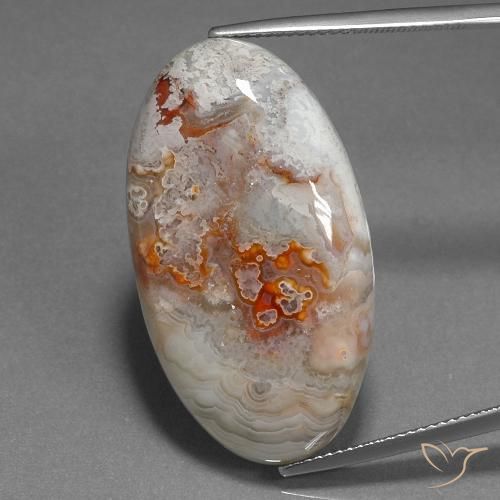 32.76ct Naturale Multicolore Diaspro, Ovale, Opaco