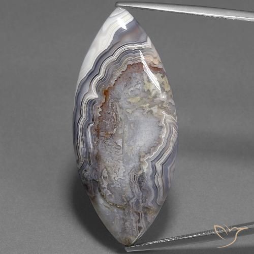31.90ct Naturale Multicolore Diaspro, Taglio marquise, Opaco