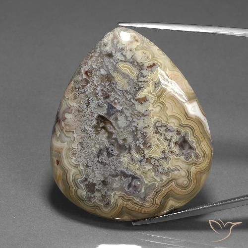 62.40ct Naturale Multicolore Diaspro, Forma a pera, Opaco
