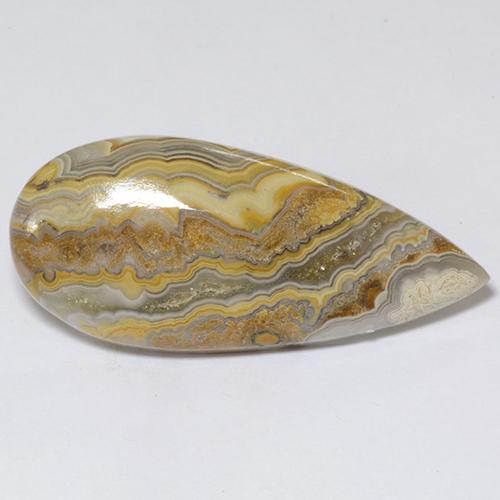 Diaspro naturale multicolore da 14,09 ct, taglio a pera, opaco