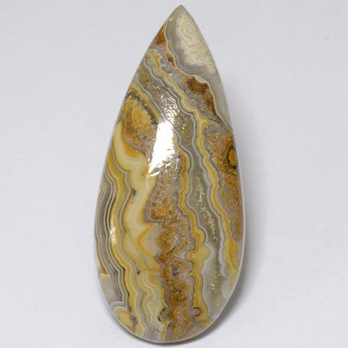 Diaspro naturale multicolore da 14,09 ct, taglio a pera, opaco