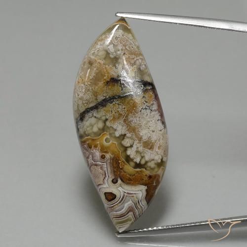 22.13ct Naturale Multicolore Diaspro, Taglio a fantasia, Opaco