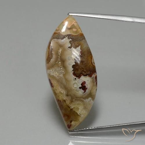 17.84ct Naturale Multicolore Diaspro, Taglio a fantasia, Opaco