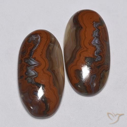 Gemme di Diaspro Multicolore naturale da 37.57 ct, Ovale, Opaco