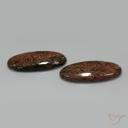 33.83ctw Naturale Multicolore Diaspro, Ovale, Opaco